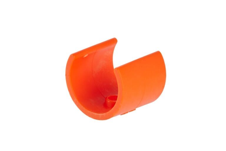 Pomarańczowe klipsy do otworów zasysających